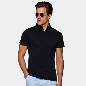 Suitsupply Navy Polo Shirt - Medium